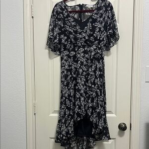 Calvin Klein Floral Black and White Dress